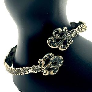 R.W. & S sterling silver spoon bracelet vintage ornate design